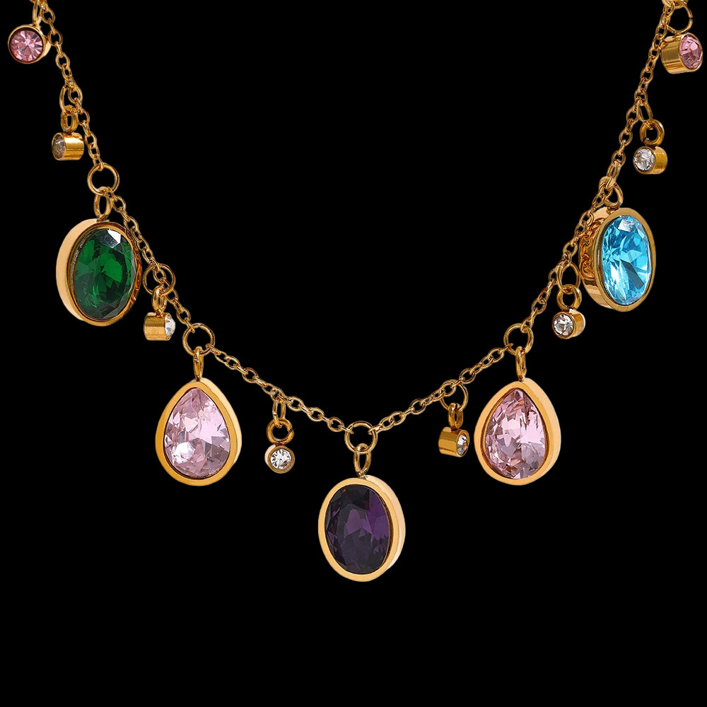 Multicolor Cubic Zirconia Necklace