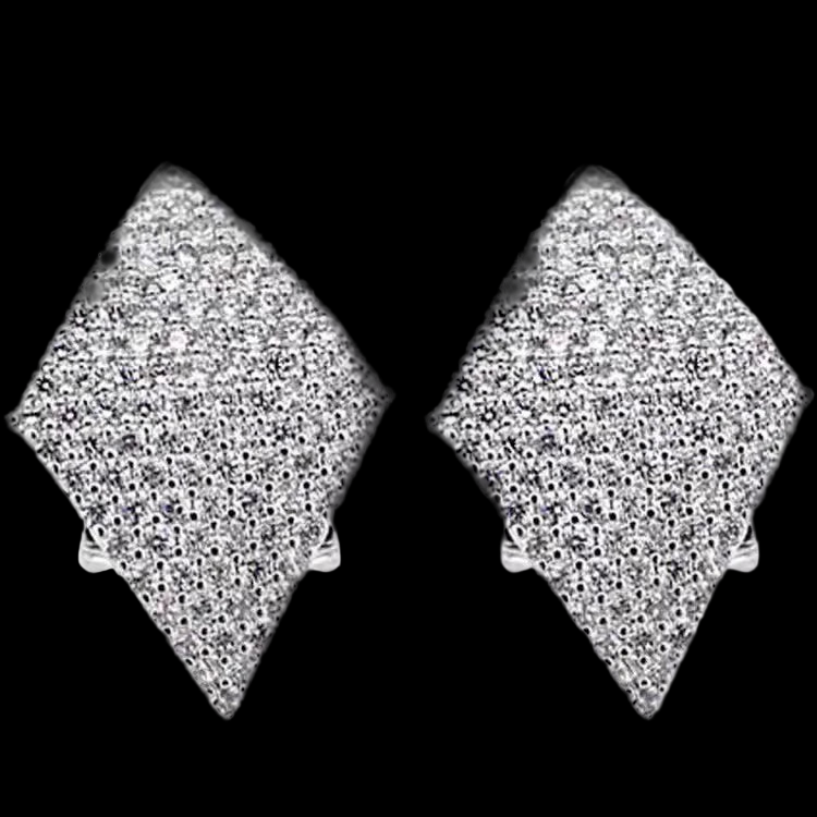 Rhombus Moissanite Earrings