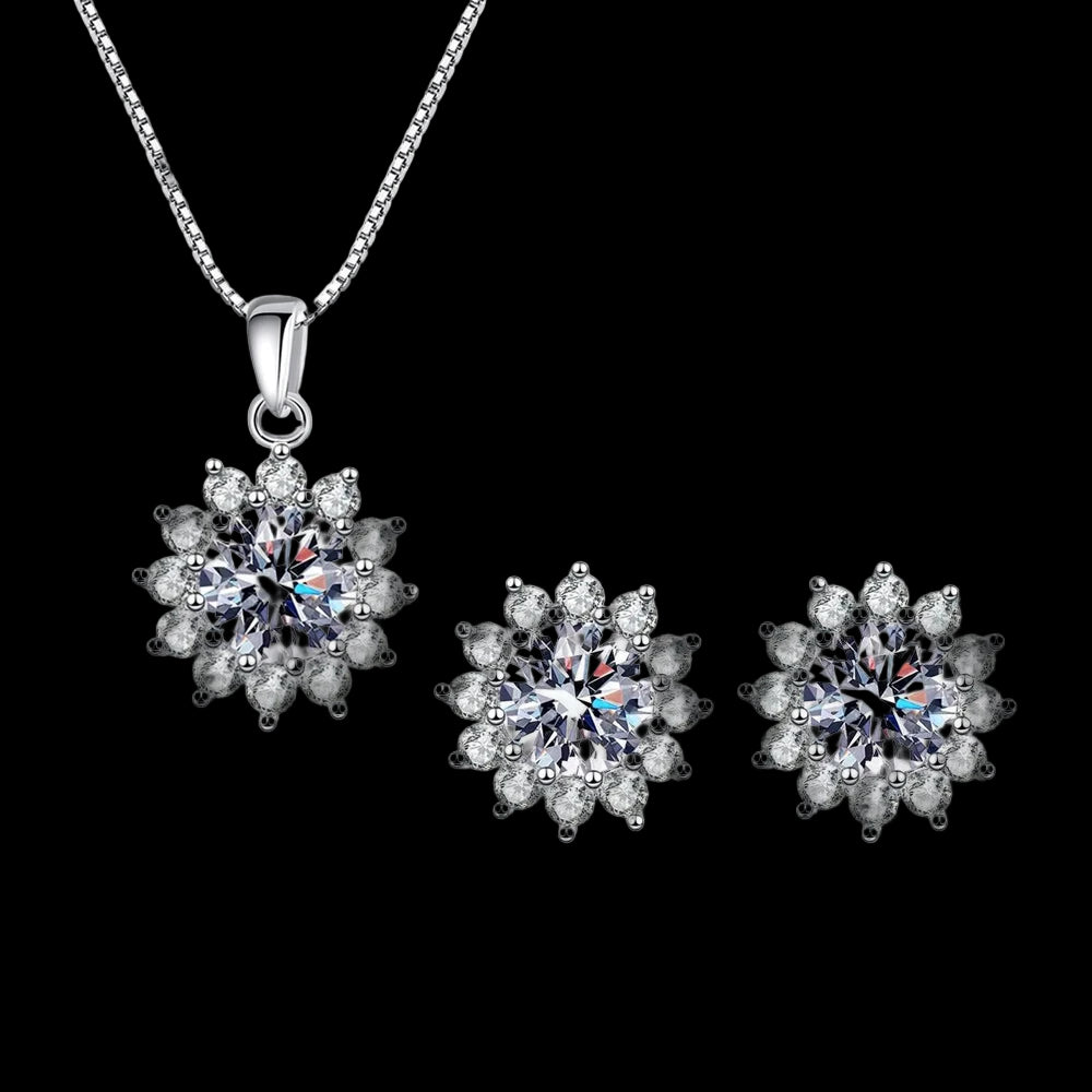Elegant S925 Sterling Silver Pedant Set