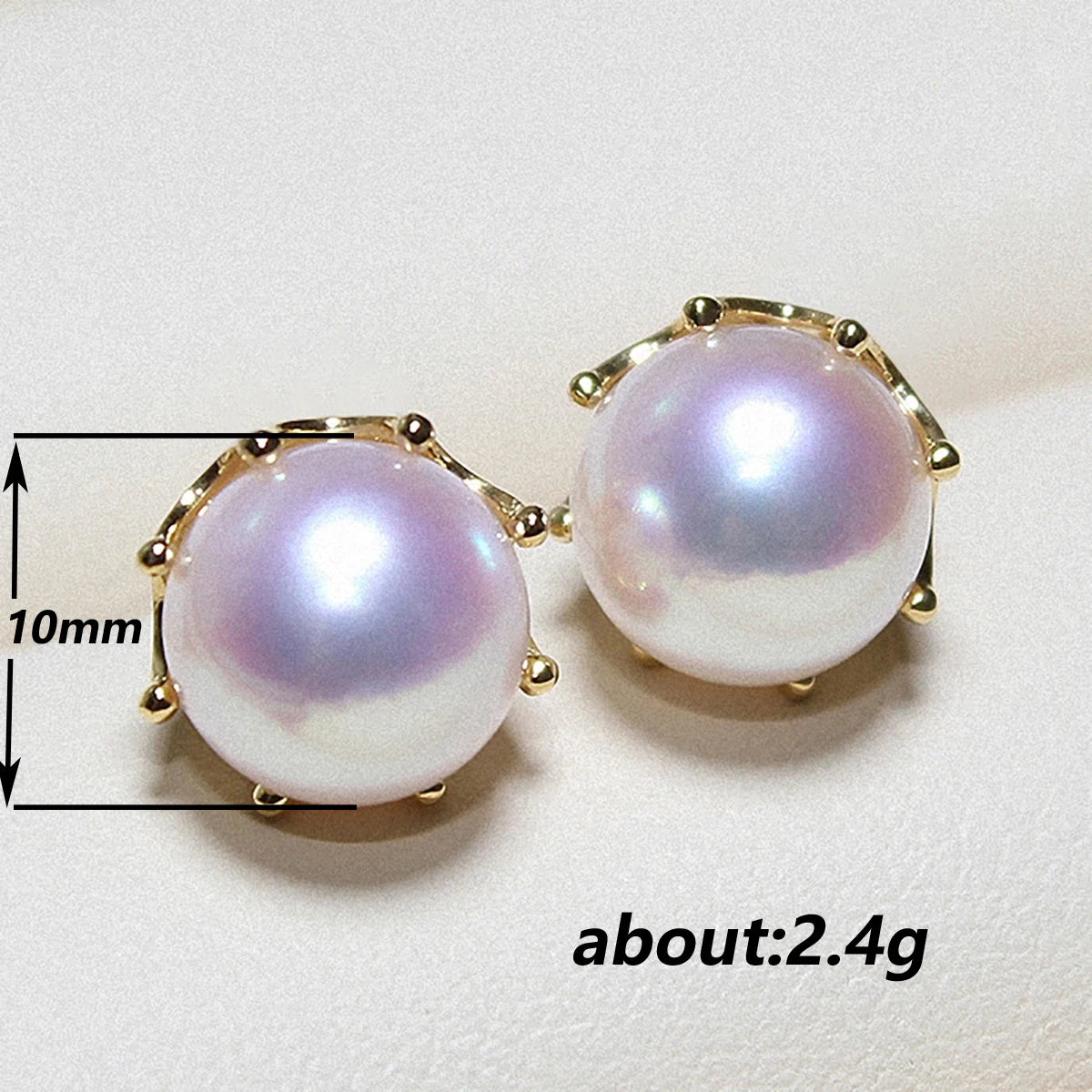 Gold Plated Pearl Studs