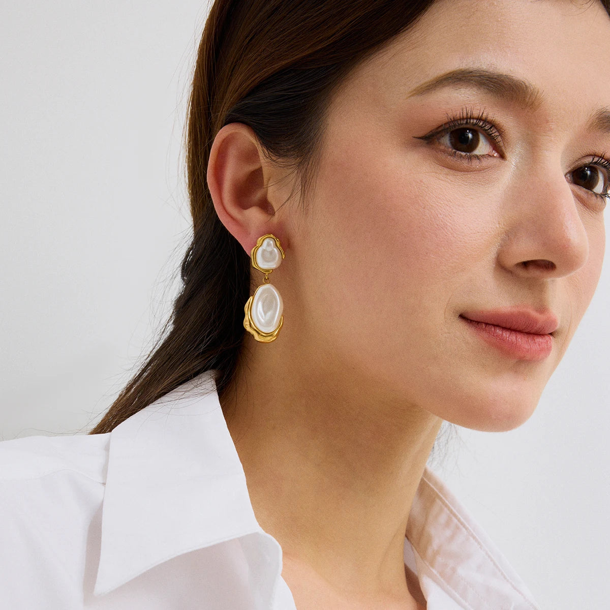 Imitation Pearl Dangle Fashion Earrings
