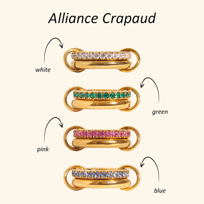 Colorful Zircon Stacking Ring