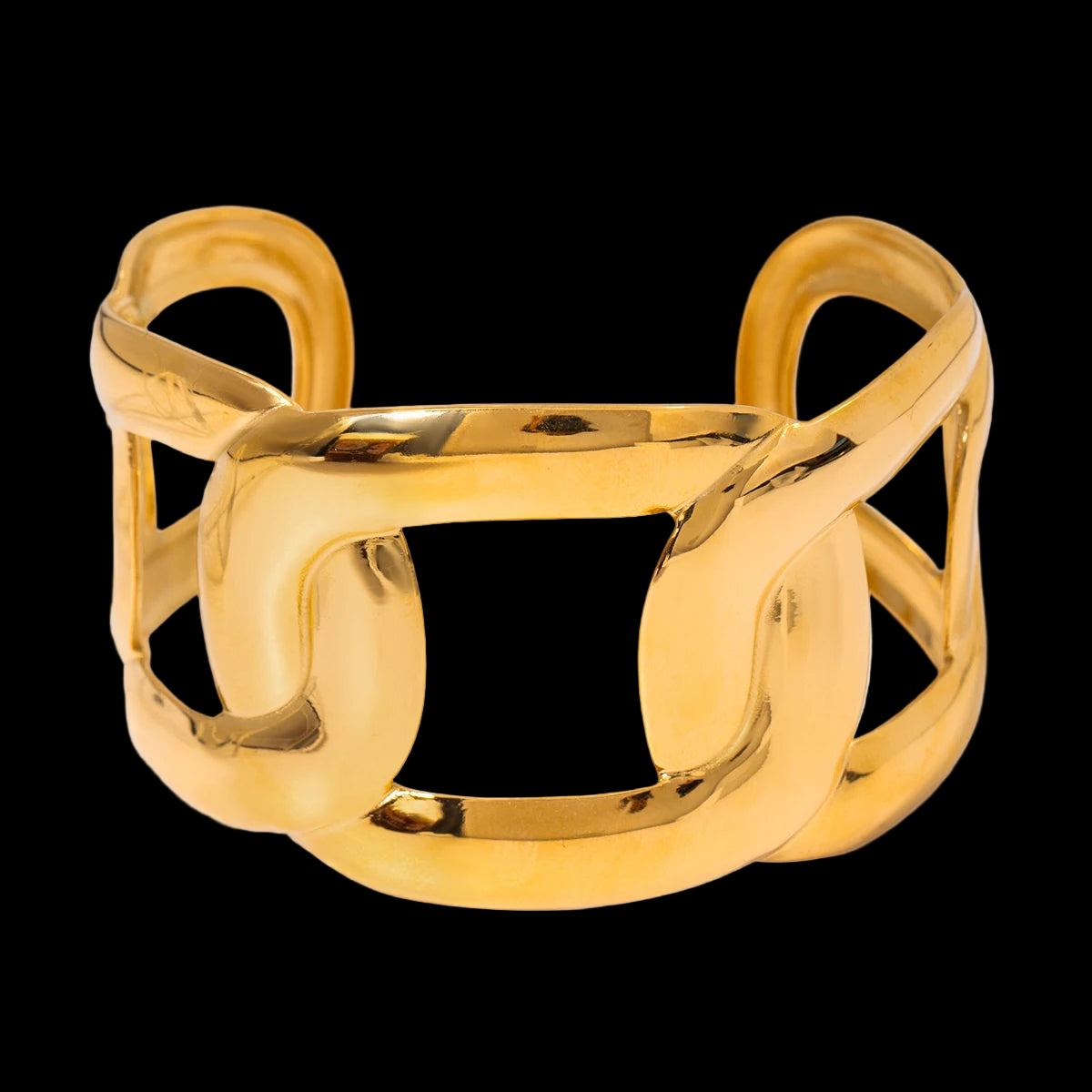 Oval Wrapped High Polished Chain Bracelet