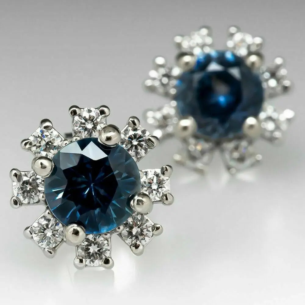 Blue Zircon Studs UW-ER-ST-ZR-BL