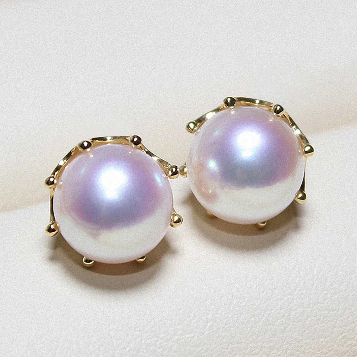 Gold Plated Pearl Studs
