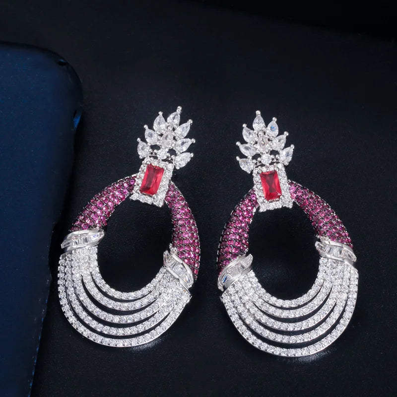 Long Drop Wedding Earrings