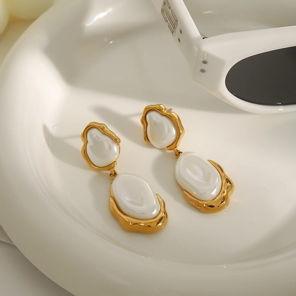 Imitation Pearl Dangle Fashion Earrings