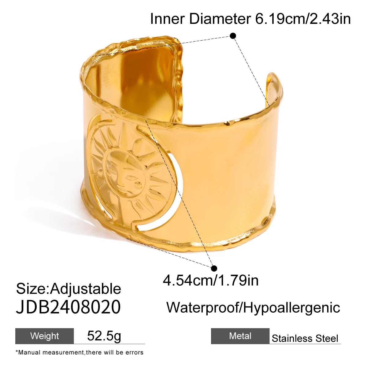 Chunky Cuff Hollow Bracelet