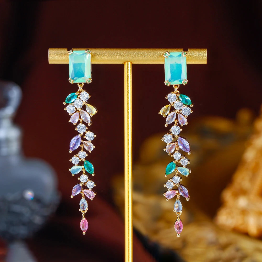 Colorful Long Drop Earrings