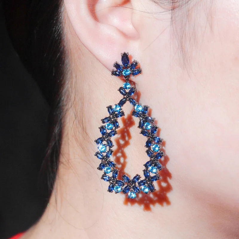 Dark Blue Cubic Zircon Crystal