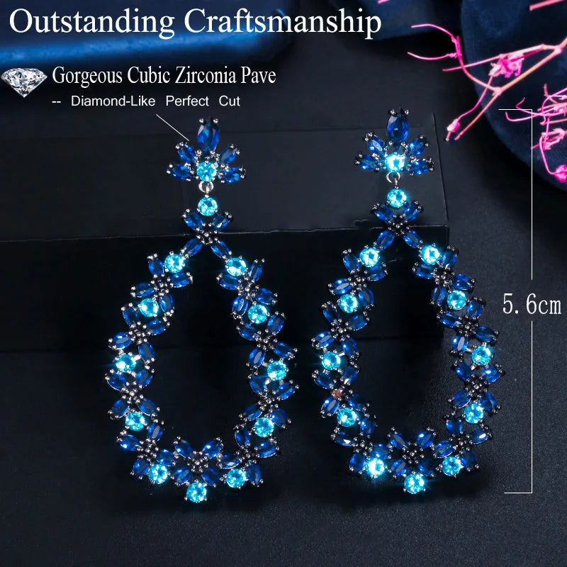 Dark Blue Cubic Zircon Crystal