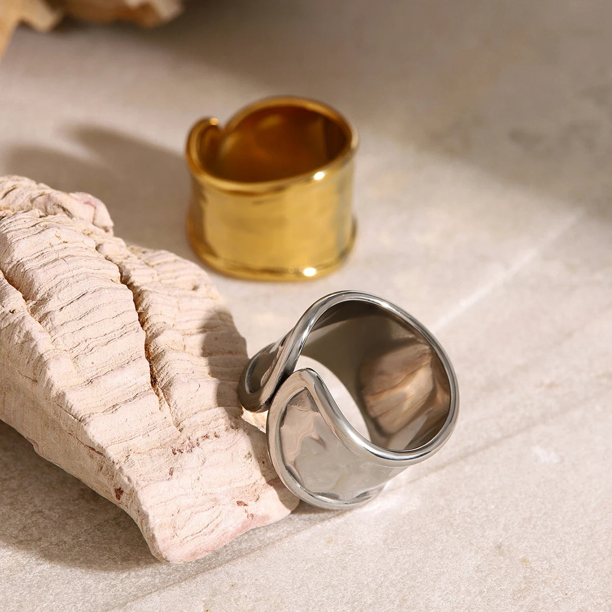 Asymmetric Wide Open Rings