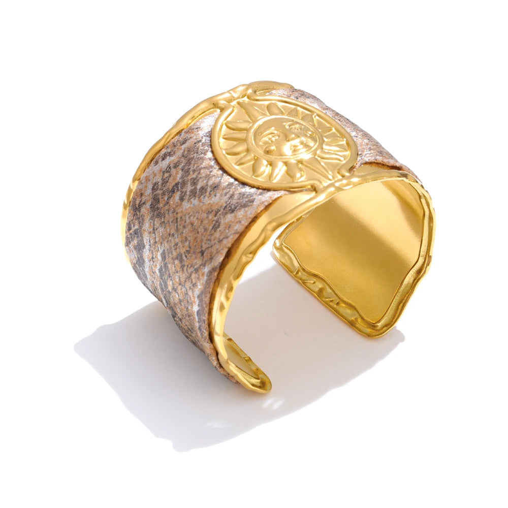 Sun Cuff Wide Bracelet Bangle