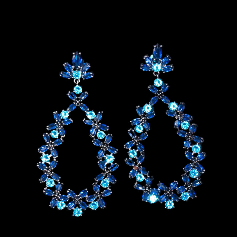 Dark Blue Cubic Zircon Crystal