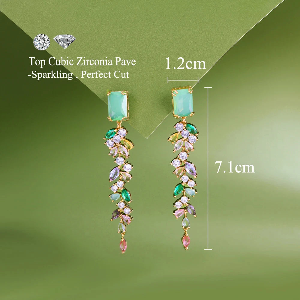 Colorful Long Drop Earrings