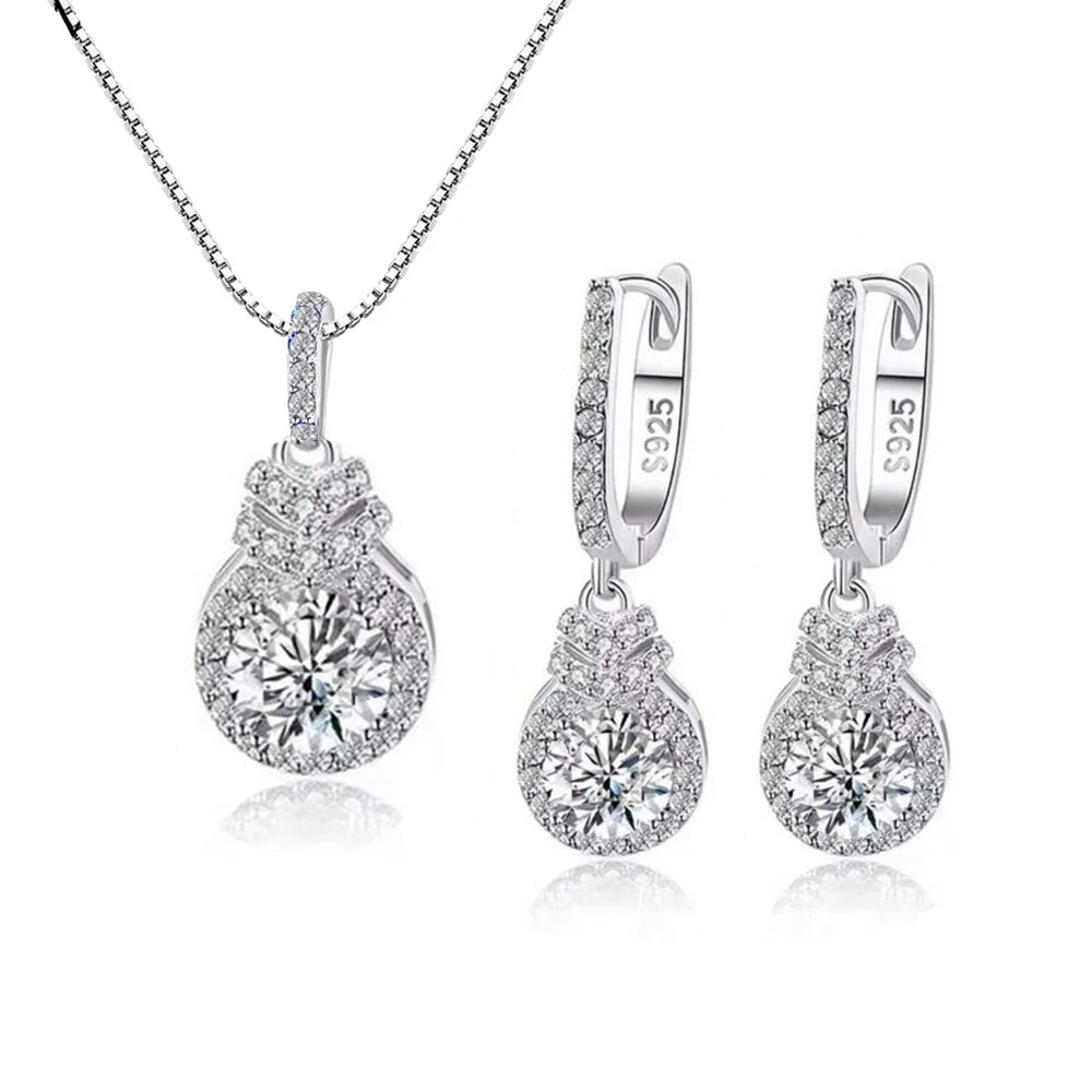 Zircon S925 Sterling Silver Set
