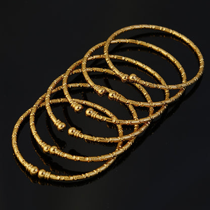 6pcs Golden Plated Iron Bracelet Set
