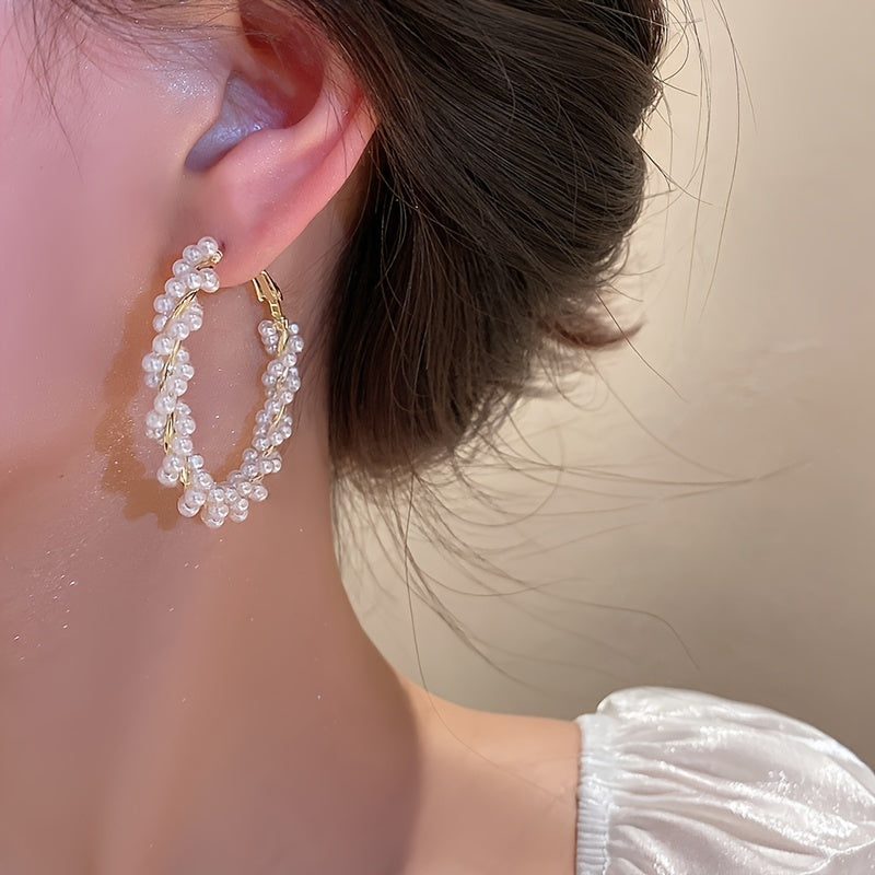 Pearl Hoop Earrings