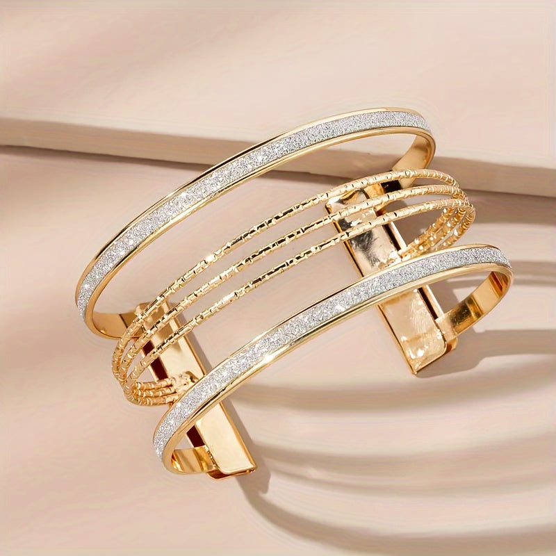 Elegant Multi-Layer Cuff Bracelet