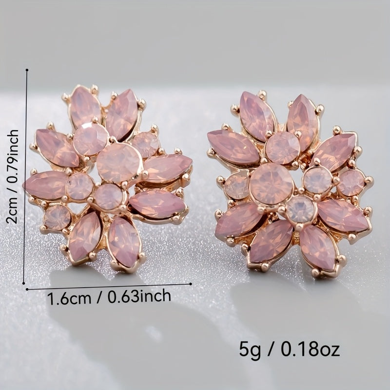 Pink Floral Light Weight Earrings