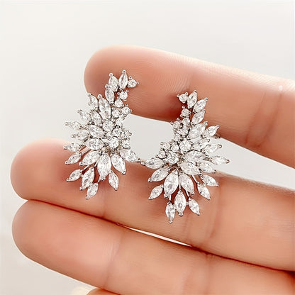 Zircon Angel Stud Earrings