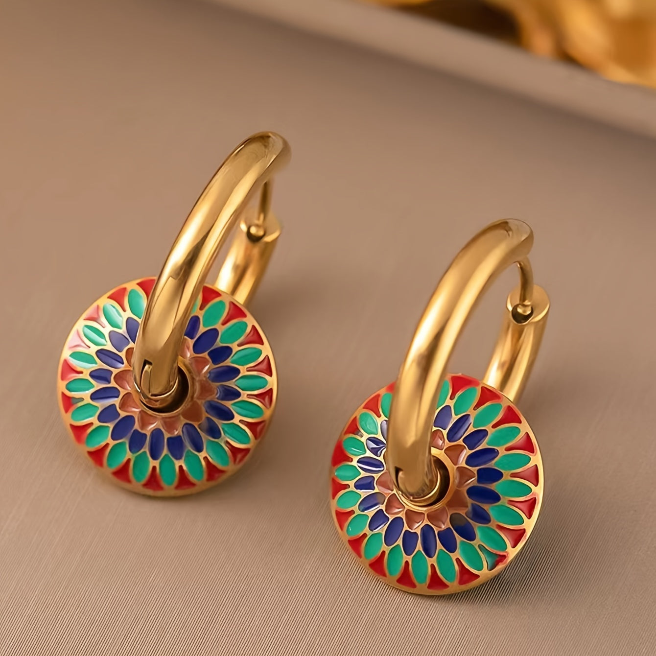 Boho Chic Jewelry Set - Hand-Painted