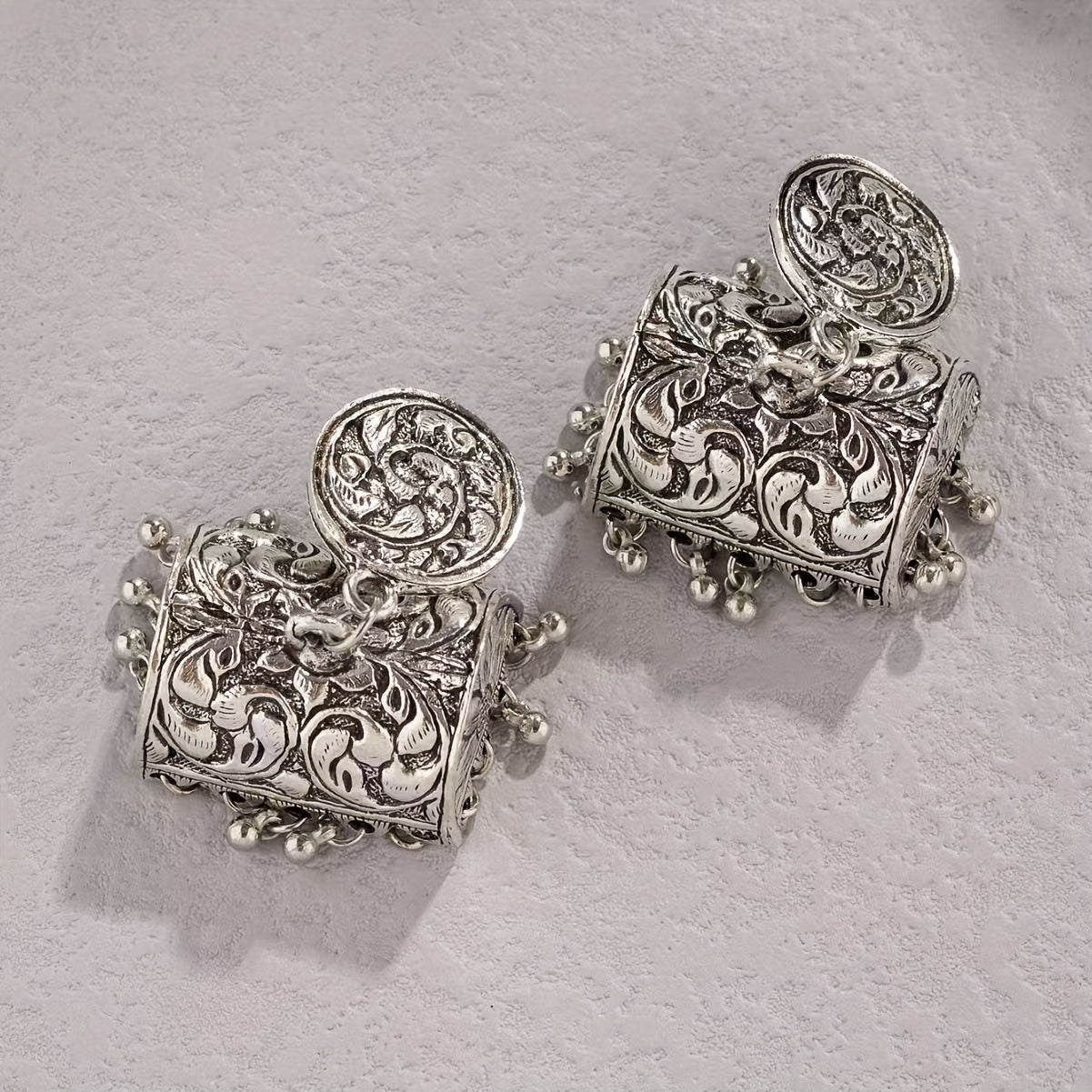 Antique Silver Statement Earrings