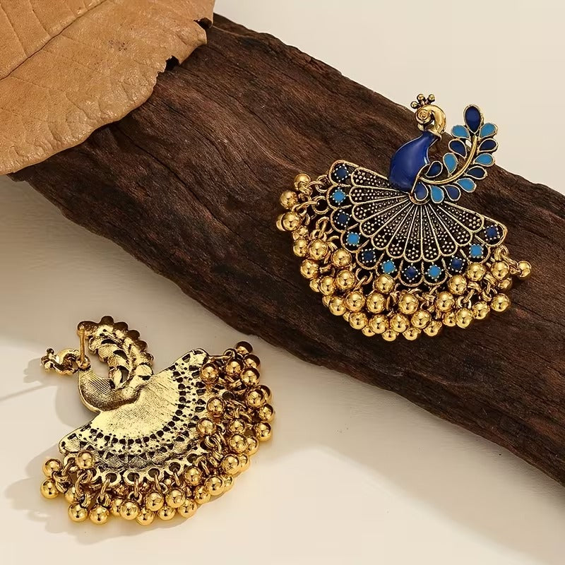 Jhumka Peacock Earrings