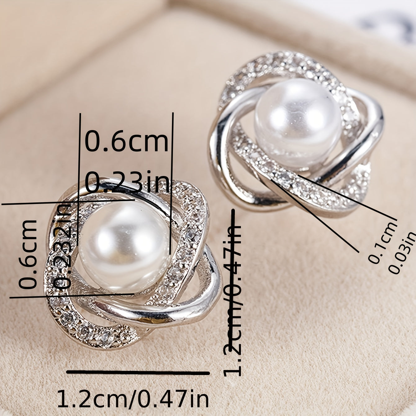 Pearl Zircon Studs