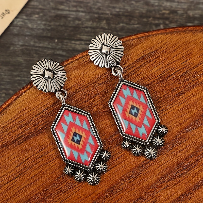 Striking Geometric Pattern Earrings