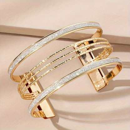 Elegant Multi-Layer Cuff Bracelet