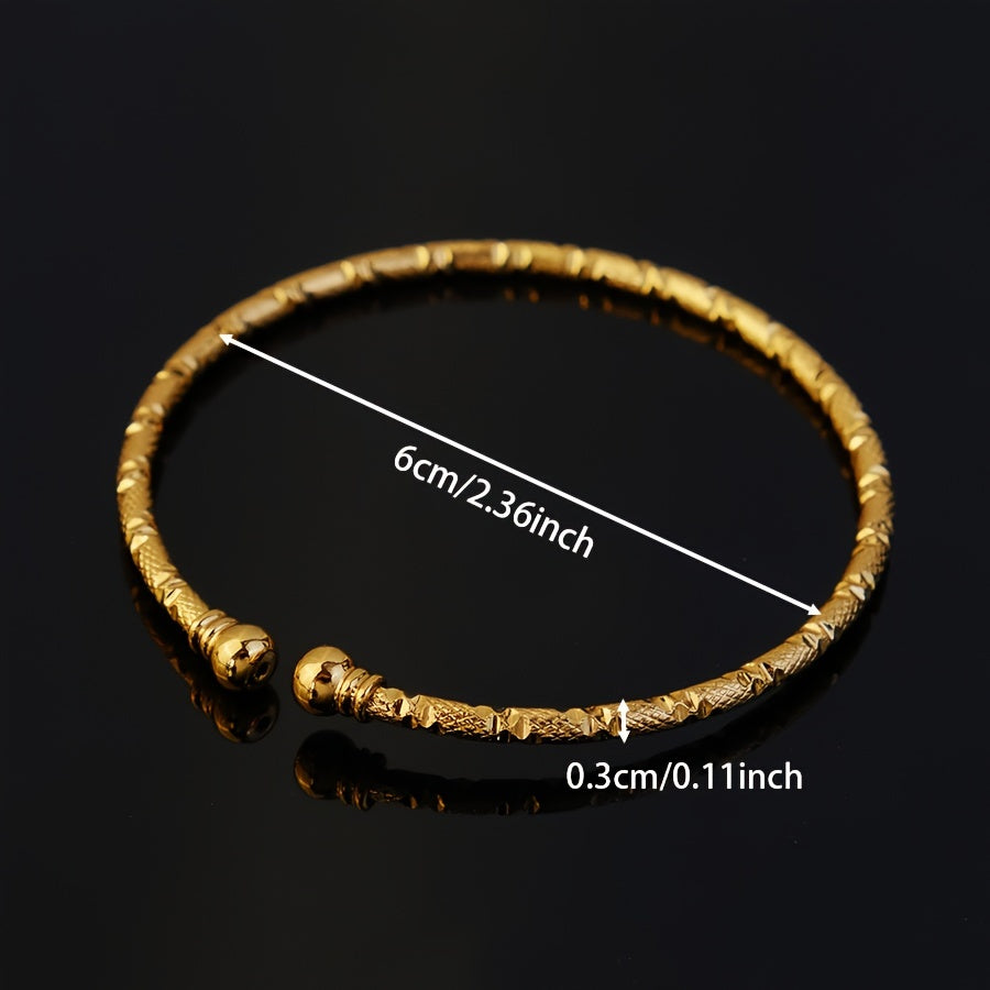 6pcs Golden Plated Iron Bracelet Set