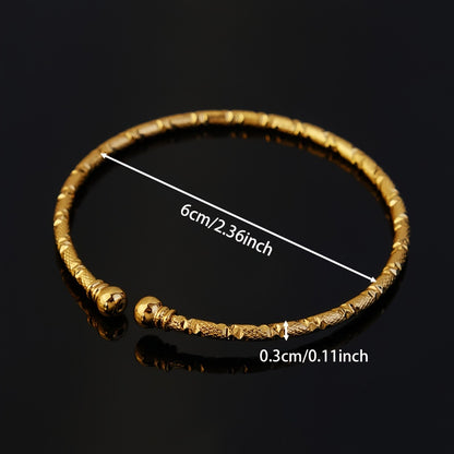 6pcs Golden Plated Iron Bracelet Set