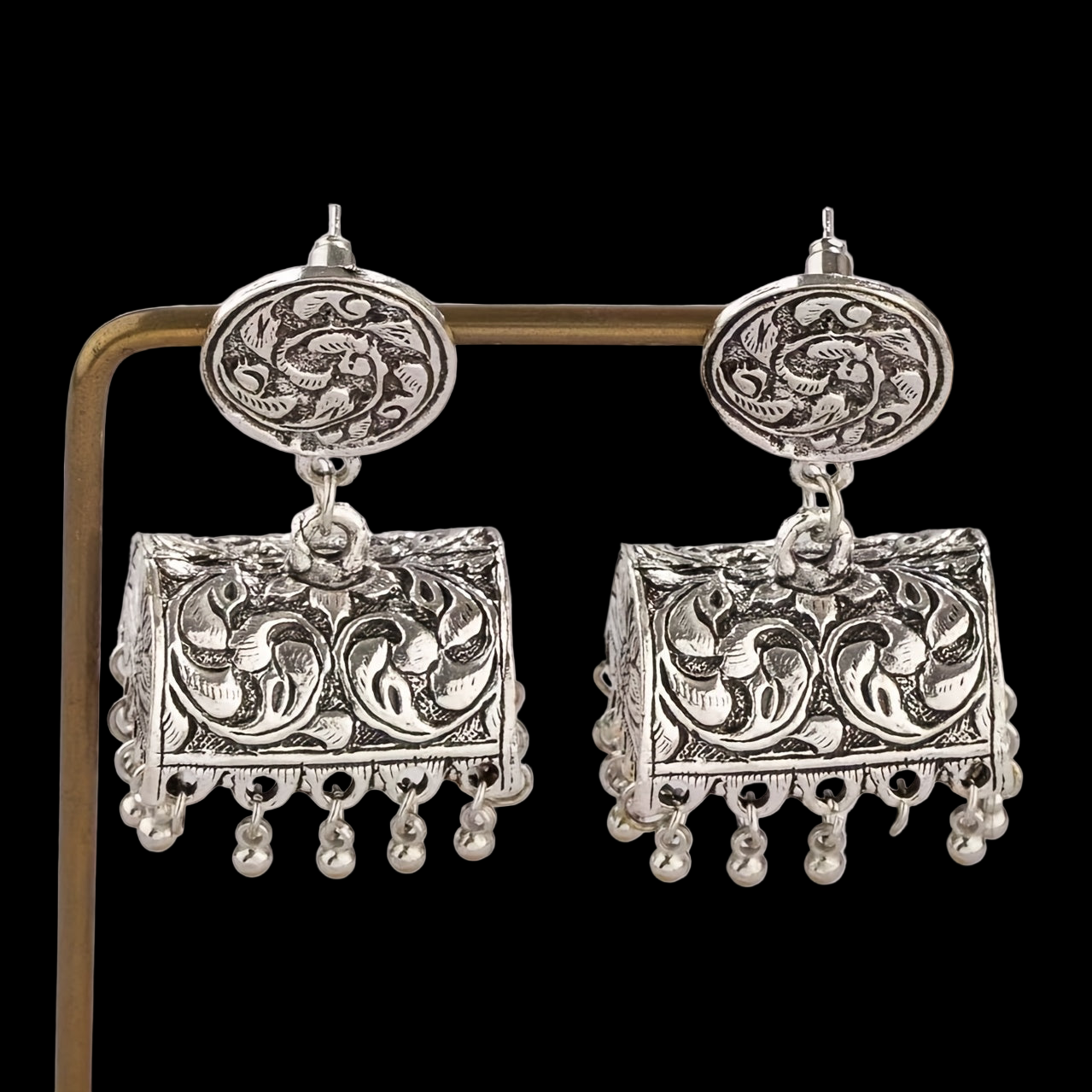 Antique Silver Statement Earrings