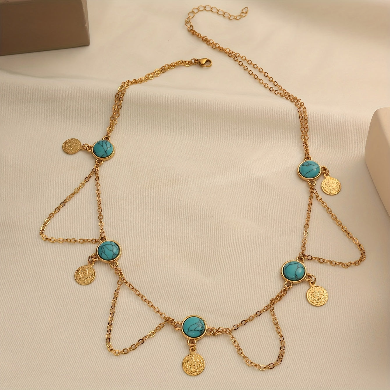 Vintage Coin Tassel Necklace