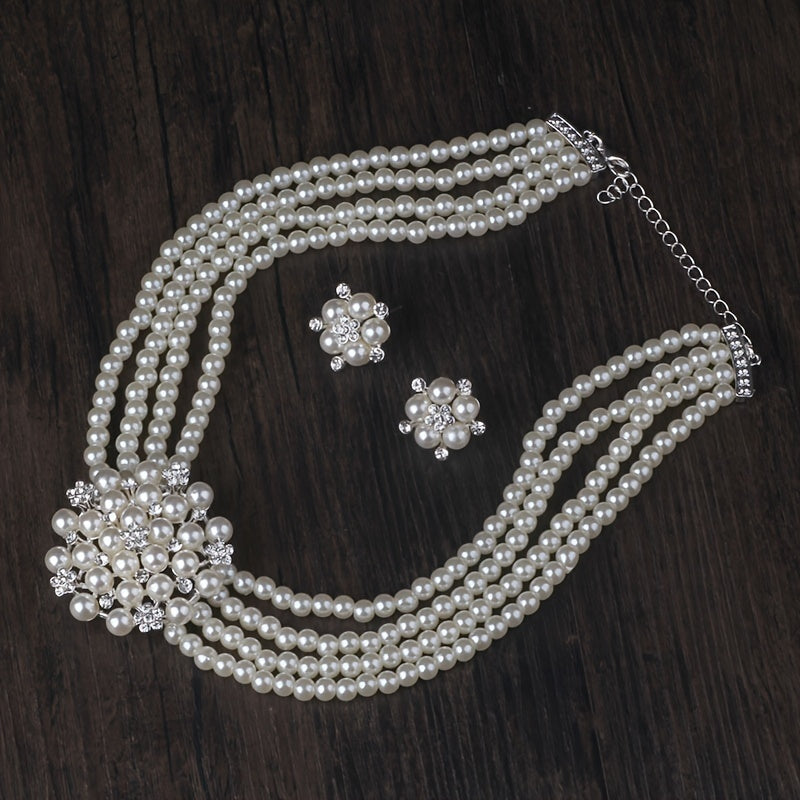 Elegant floral necklace Pendant Set