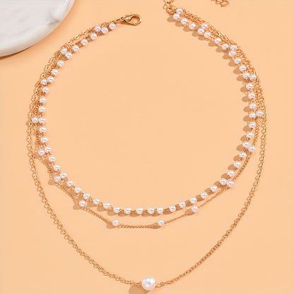 Multilayer Faux Pearl String