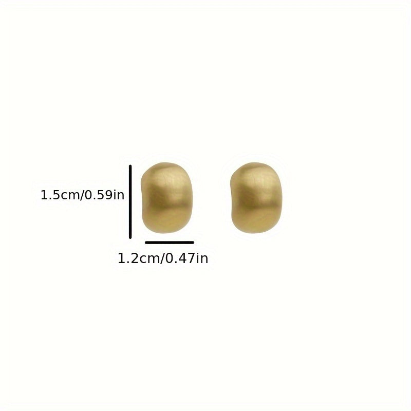 Matte gold arc-shaped earrings
