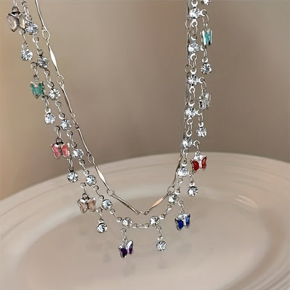 Multicolor Silver String Choker