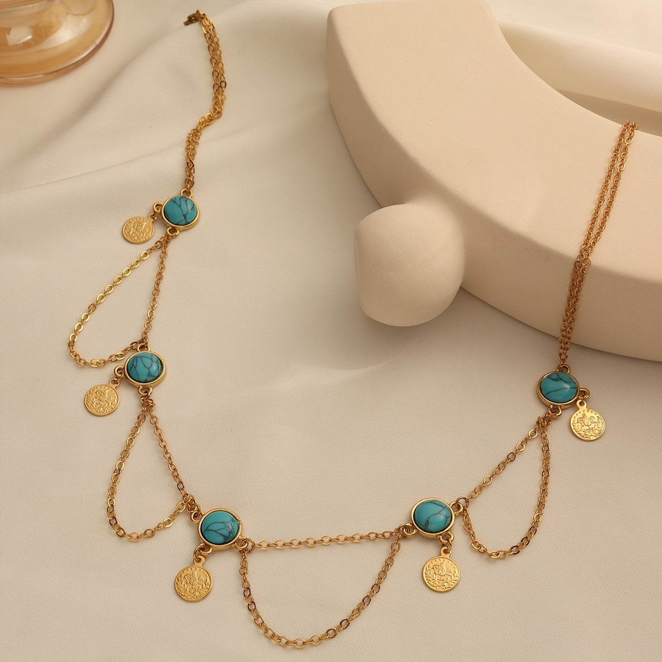 Vintage Coin Tassel Necklace