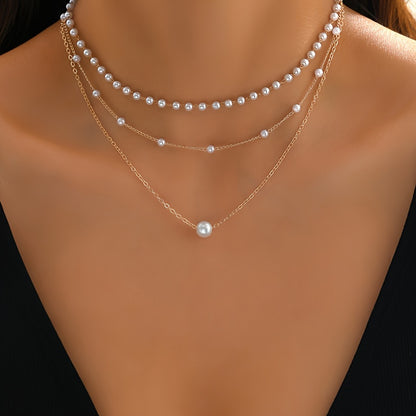 Multilayer Faux Pearl String