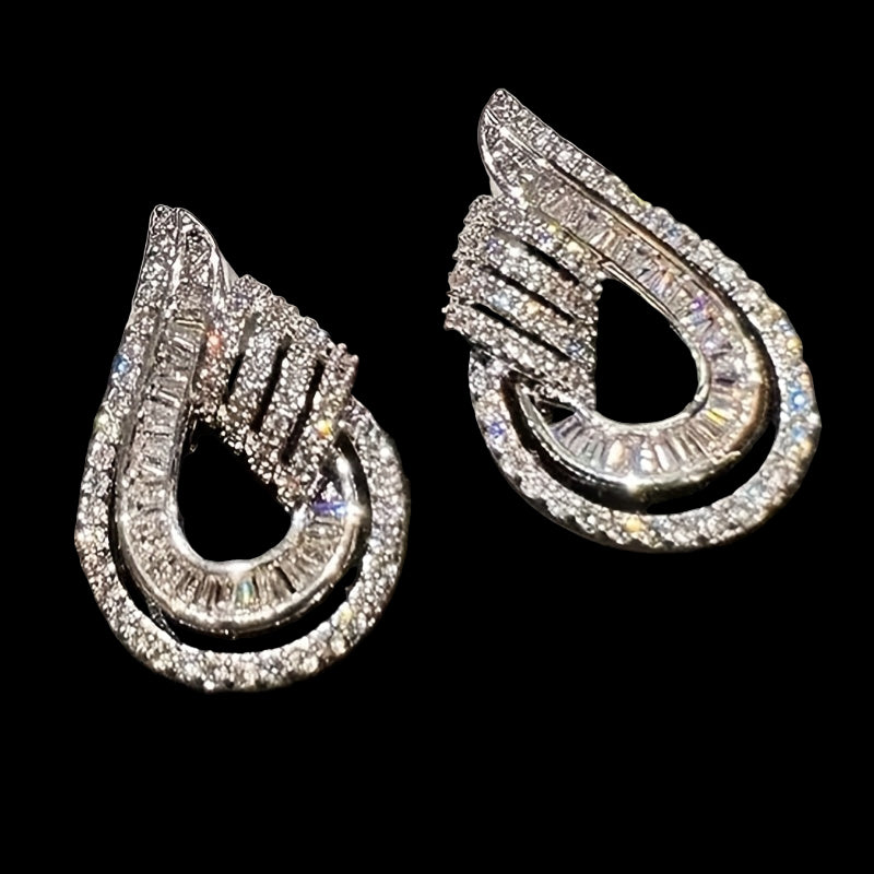 Cubic Zircon Drop Earrings