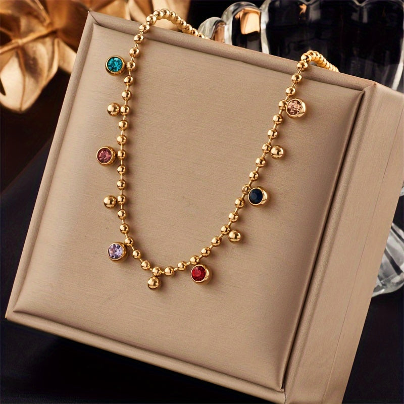 Dull Gold Multicolor Neckpiece