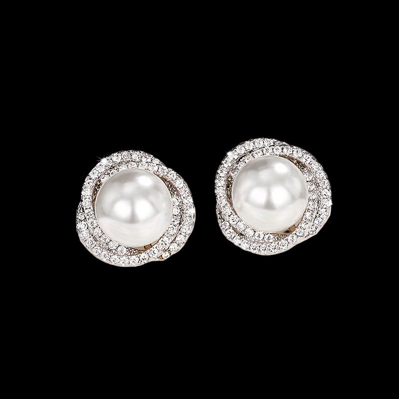 Pearl Flower Design Studs