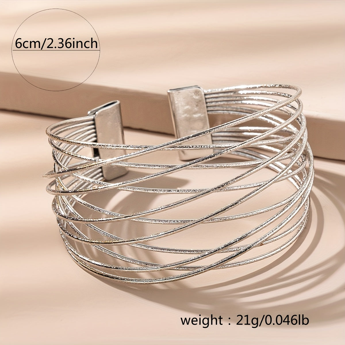 Silver Twisted Cuff Bangle