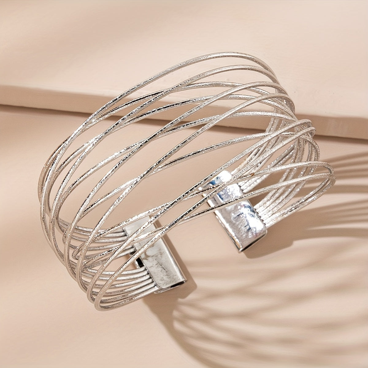 Silver Twisted Cuff Bangle
