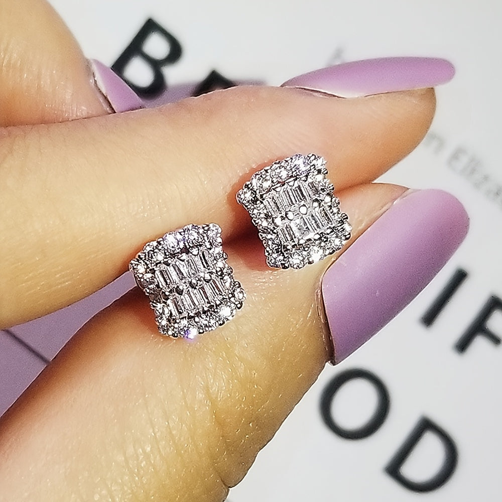 Small Cubic Zirconia Stud Earrings