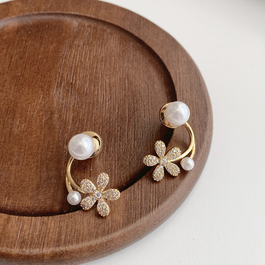 Pearl Flower Earrings