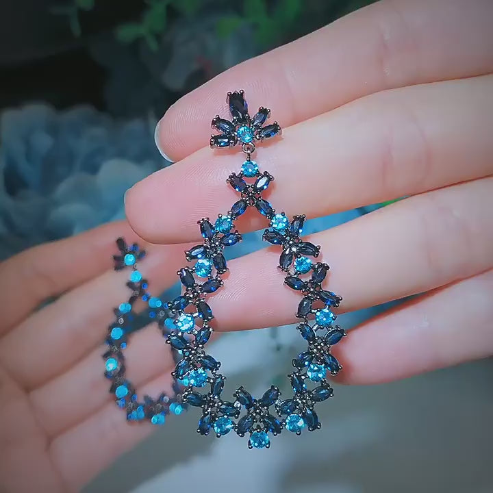 Dark Blue Cubic Zircon Crystal