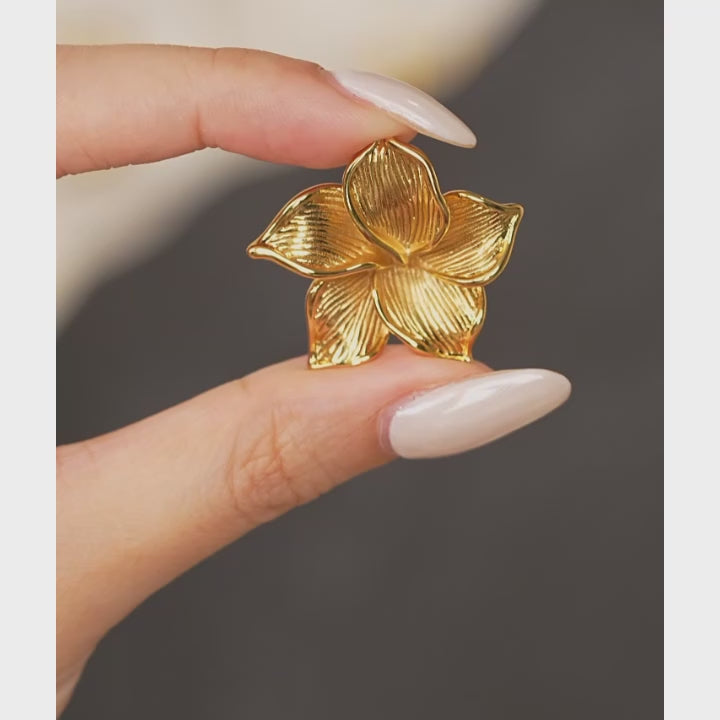 Gold Plated Flower Studs